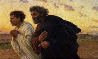 Eugene Burnand The Disciples Peter and John Running to the Sepulchre on the Morning of the Resurrection, c.1898
